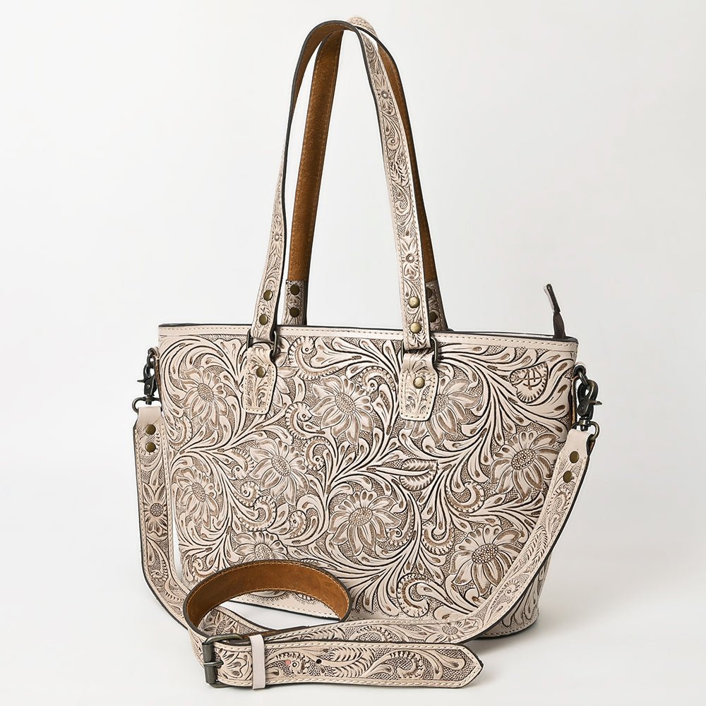 American Darling Tote Hand Tooled Genuine Leather