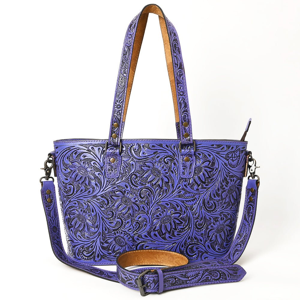 American Darling Tote Hand Tooled Genuine Leather