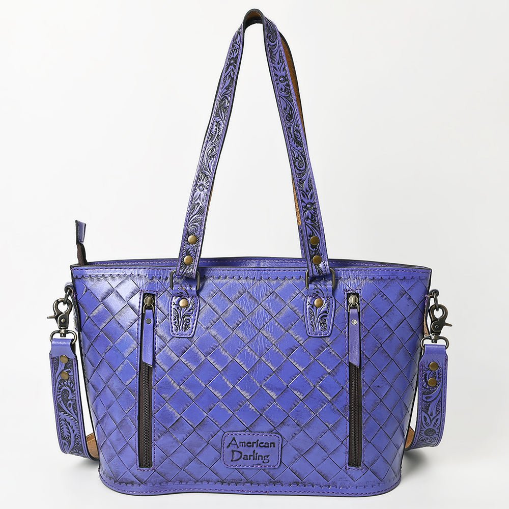 American Darling Tote Hand Tooled Genuine Leather