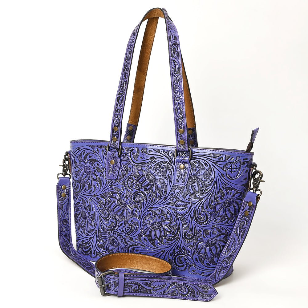 American Darling Tote Hand Tooled Genuine Leather