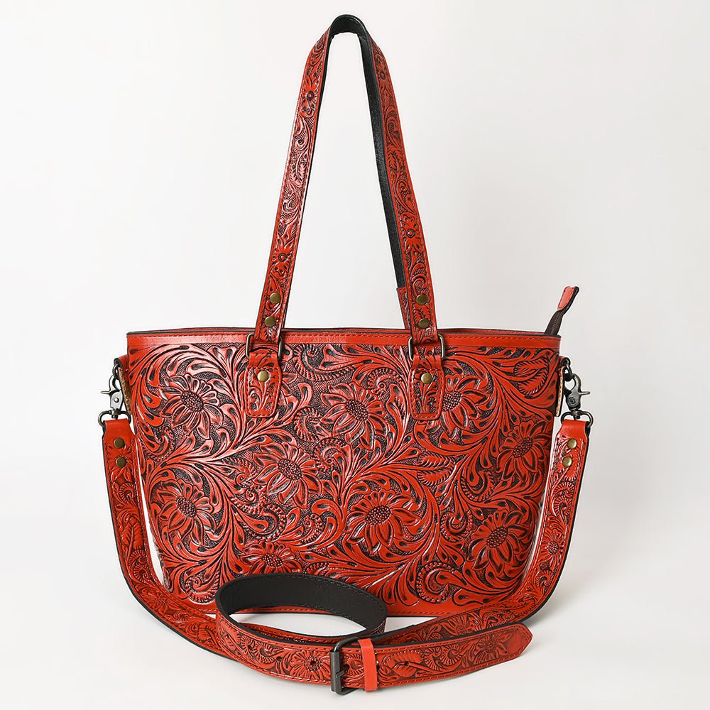 American Darling Tote Hand Tooled Genuine Leather