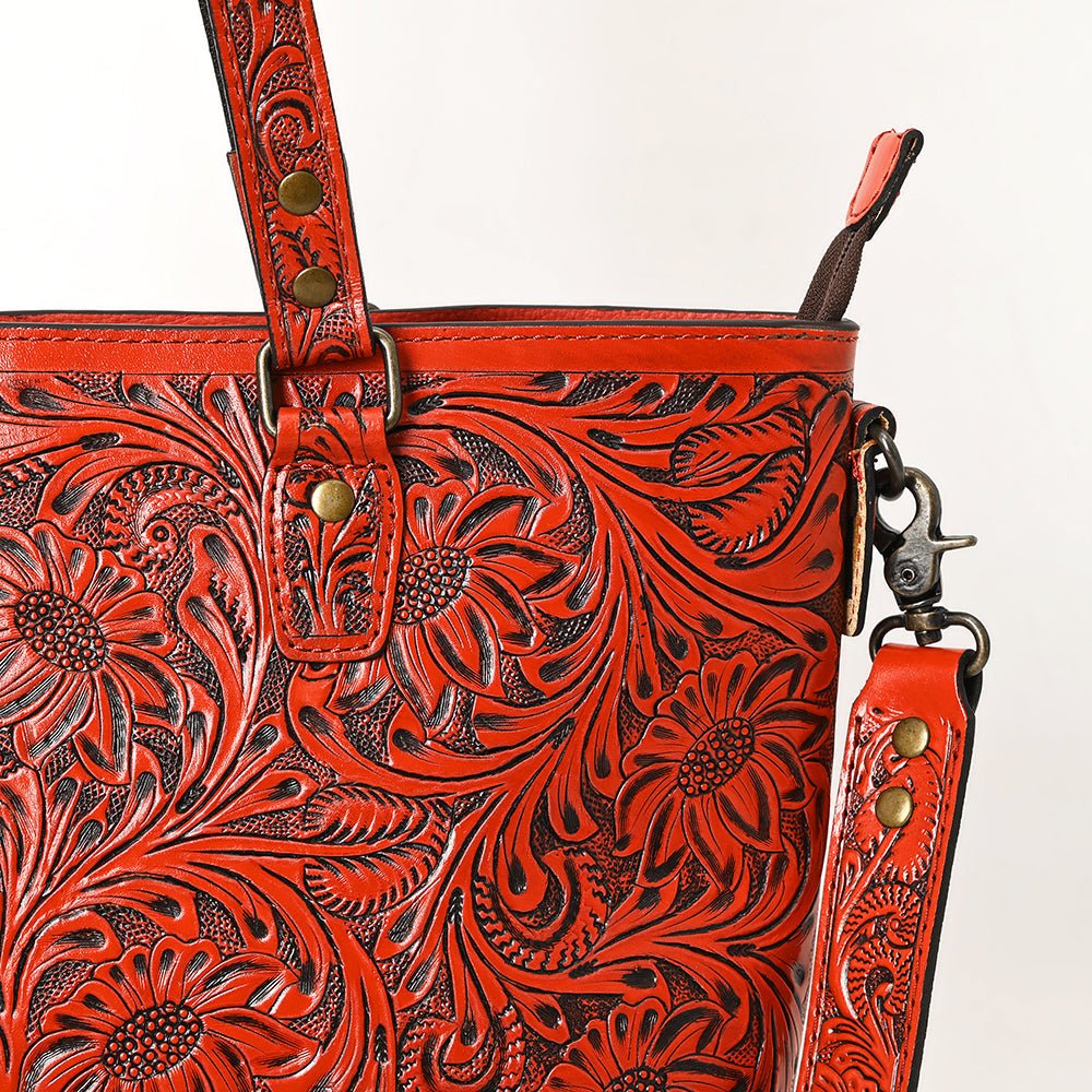 American Darling Tote Hand Tooled Genuine Leather