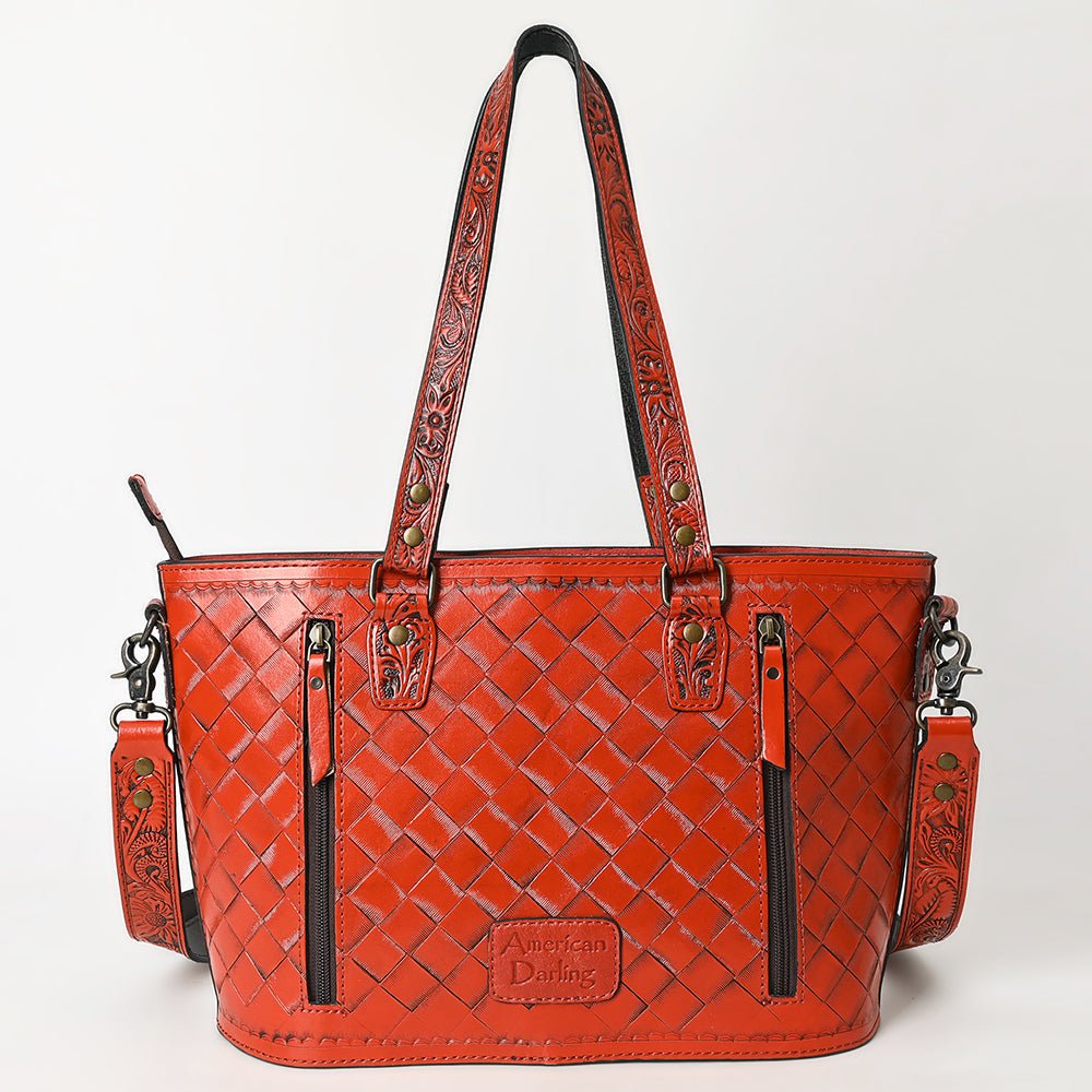 American Darling Tote Hand Tooled Genuine Leather