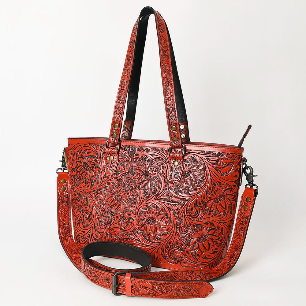 American Darling Tote Hand Tooled Genuine Leather