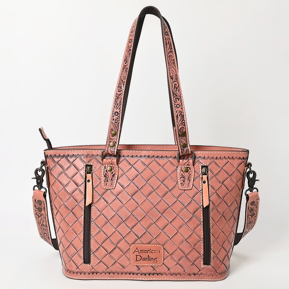 American Darling Tote Hand Tooled Genuine Leather