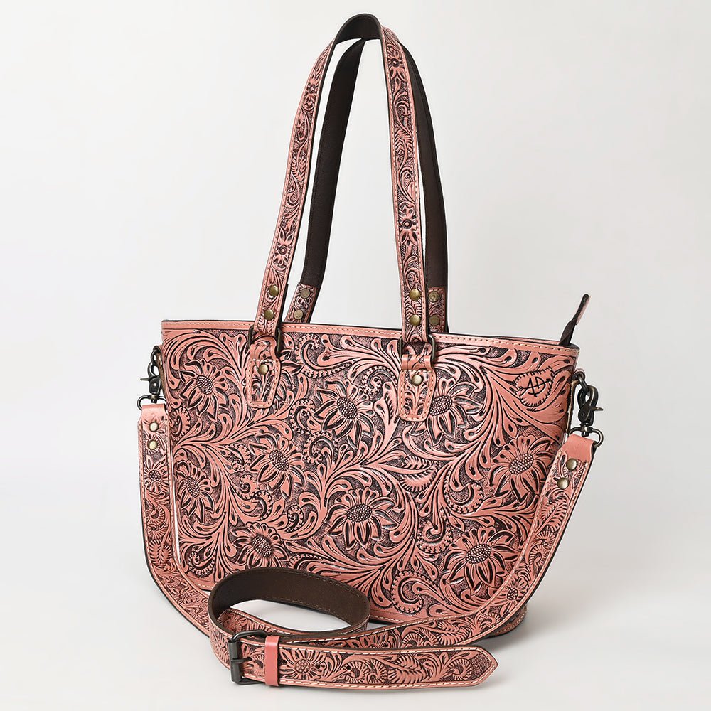 American Darling Tote Hand Tooled Genuine Leather