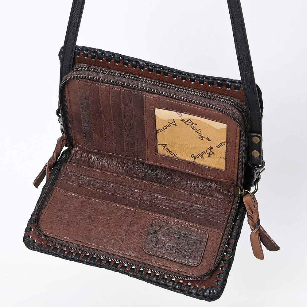 American Darling Clutch Hand Tooled Genuine Leather