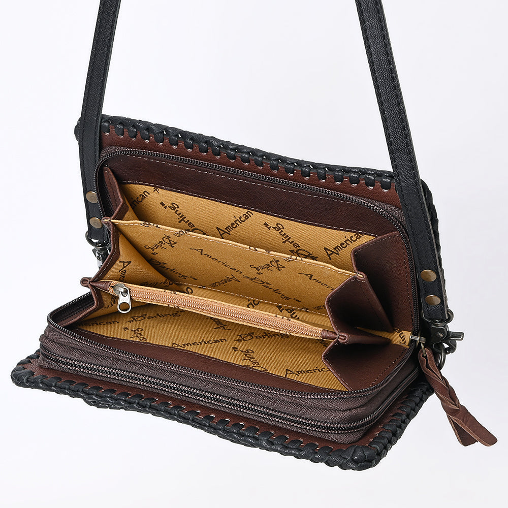 American Darling Clutch Hand Tooled Genuine Leather