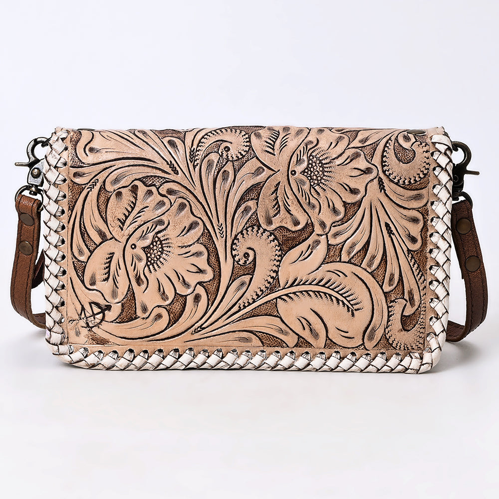 American Darling Clutch Hand Tooled Genuine Leather