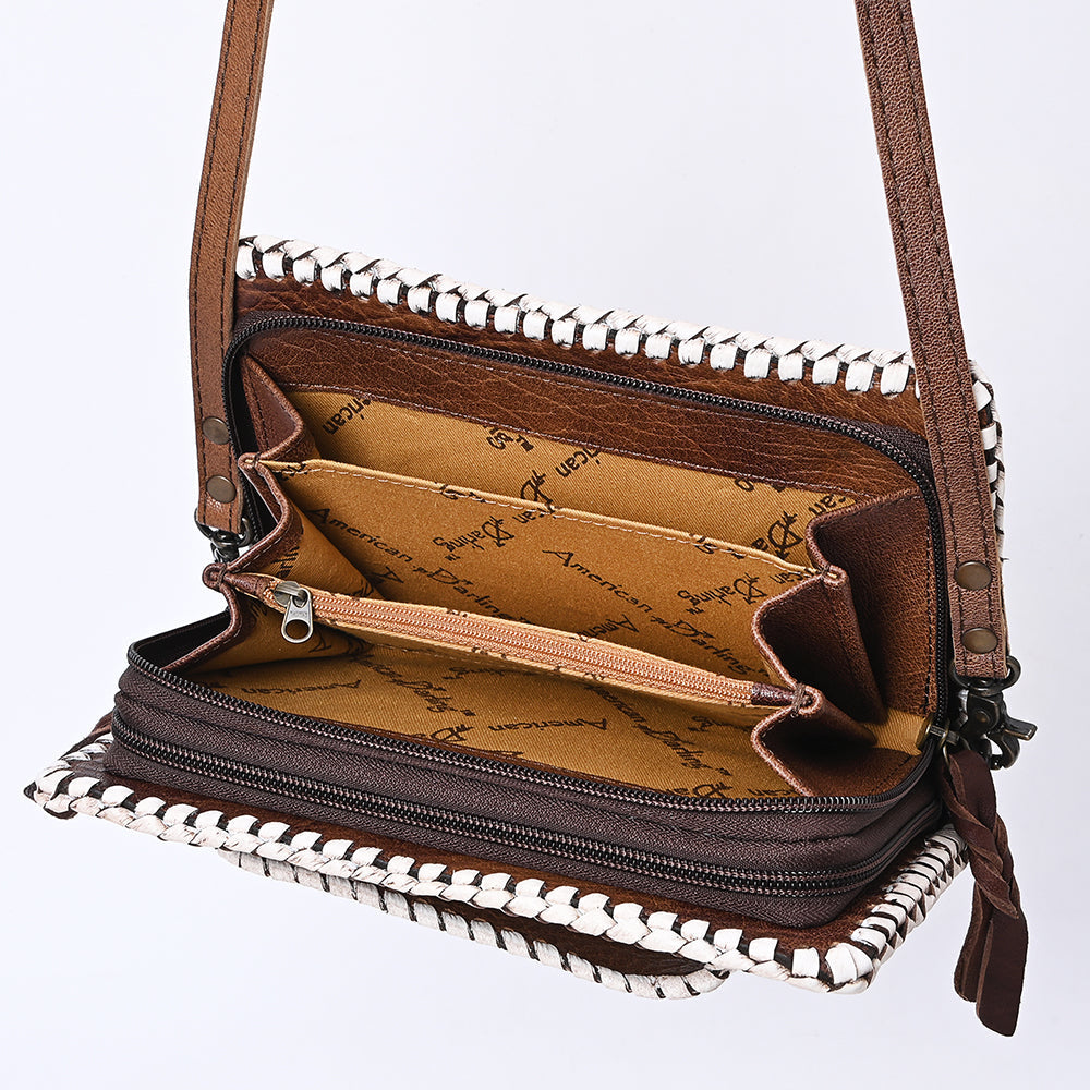 American Darling Clutch Hand Tooled Genuine Leather