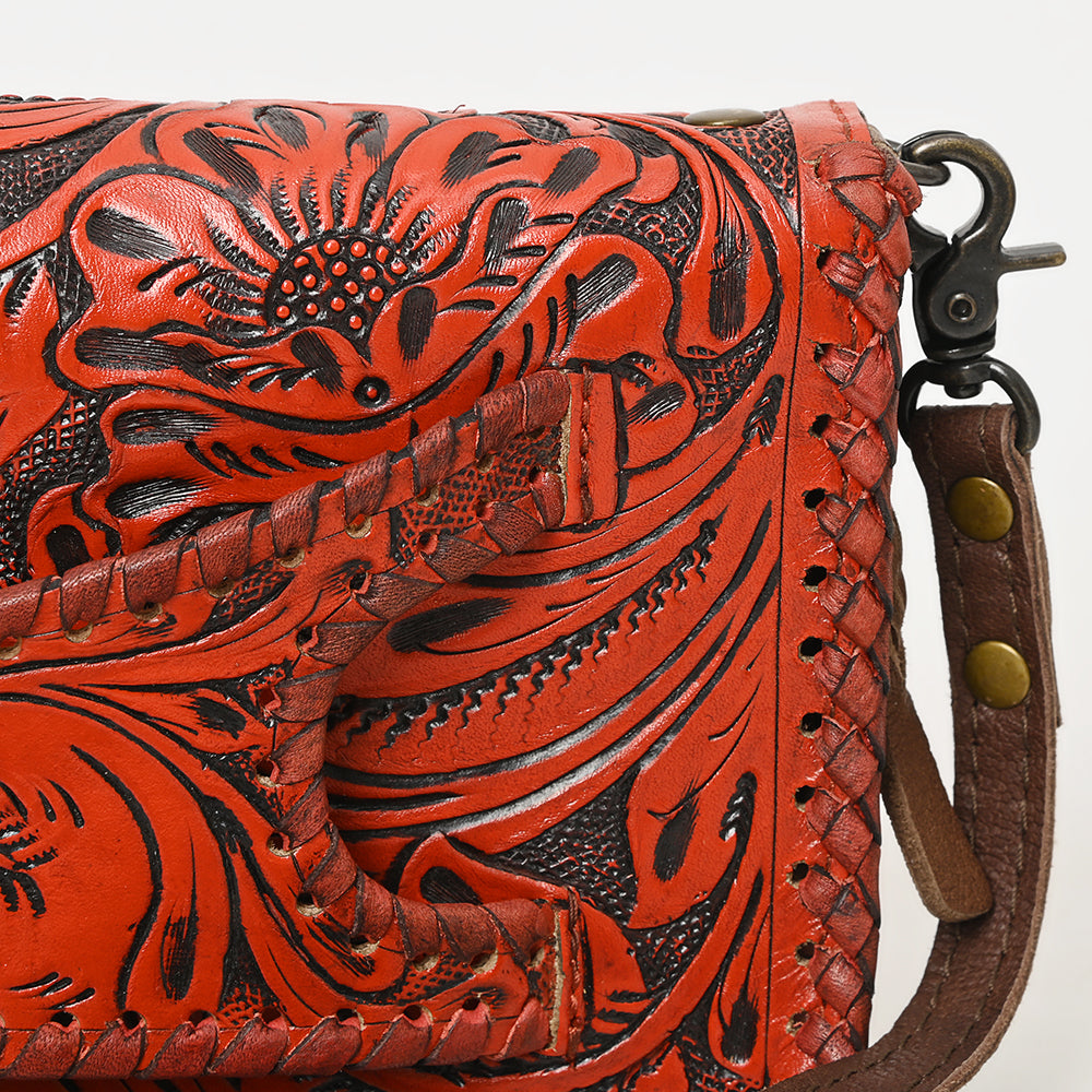 American Darling Clutch Hand Tooled Genuine Leather