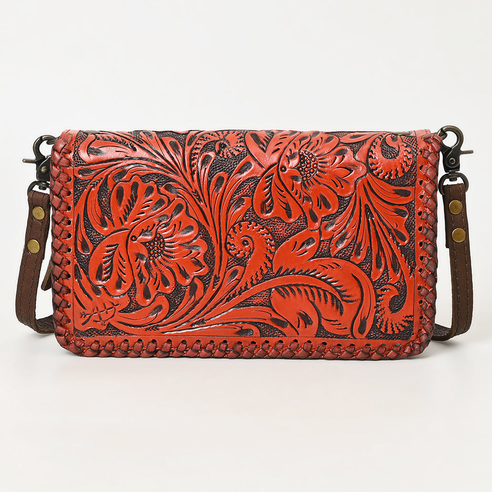 American Darling Clutch Hand Tooled Genuine Leather