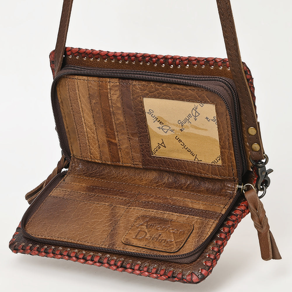 American Darling Clutch Hand Tooled Genuine Leather