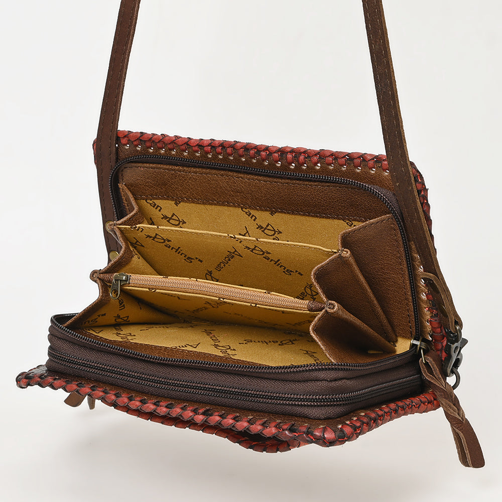 American Darling Clutch Hand Tooled Genuine Leather