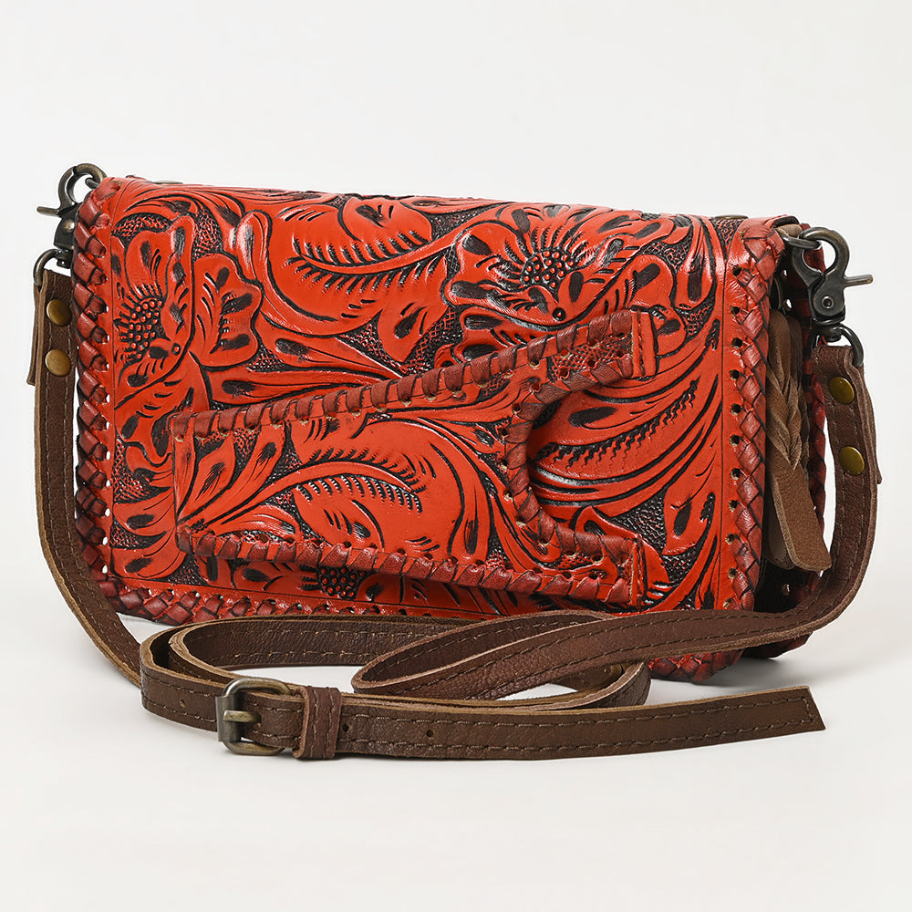 American Darling Clutch Hand Tooled Genuine Leather