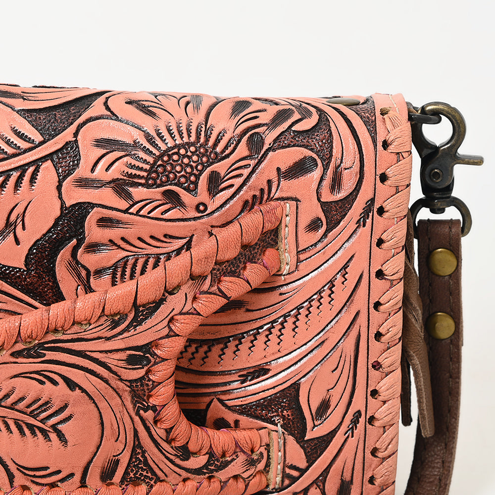 American Darling Clutch Hand Tooled Genuine Leather