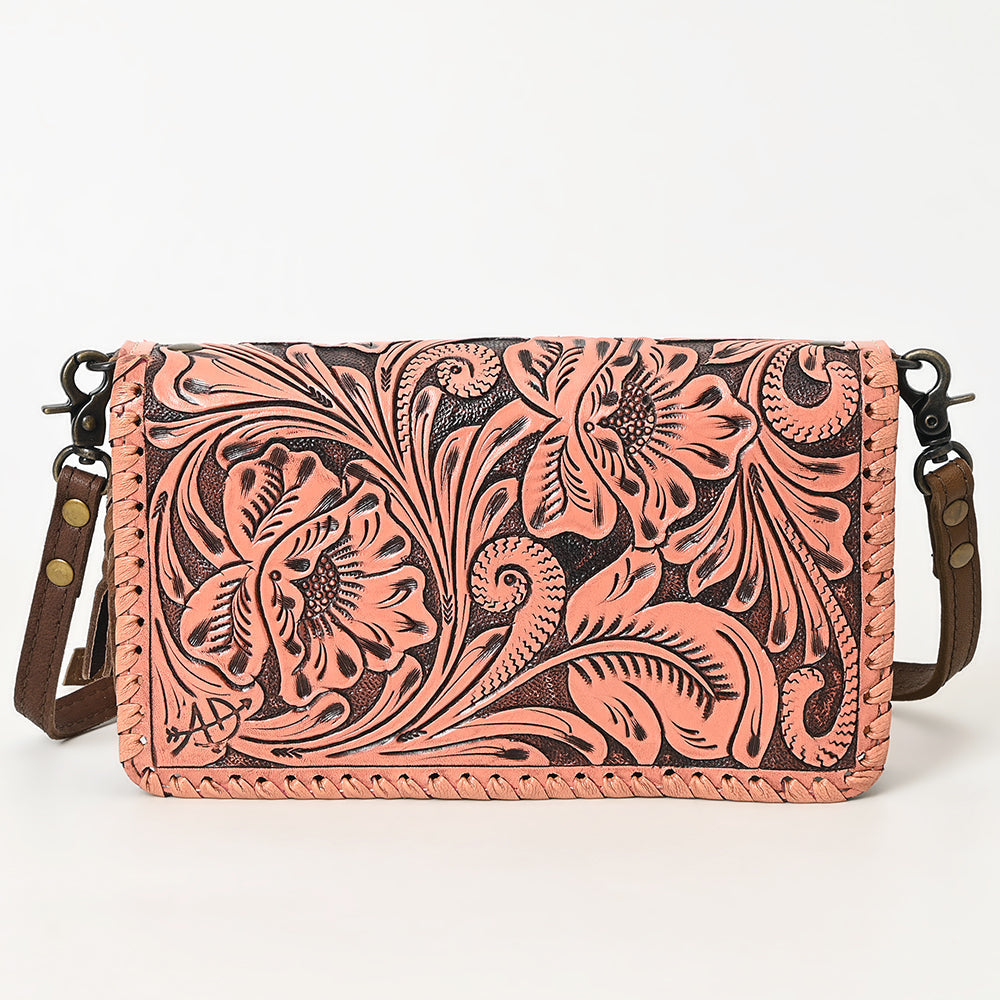 American Darling Clutch Hand Tooled Genuine Leather
