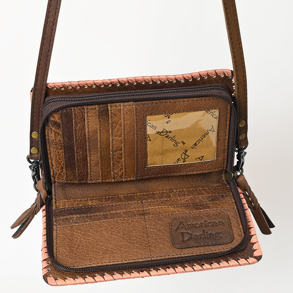American Darling Clutch Hand Tooled Genuine Leather