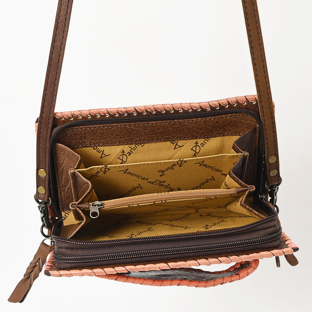 American Darling Clutch Hand Tooled Genuine Leather