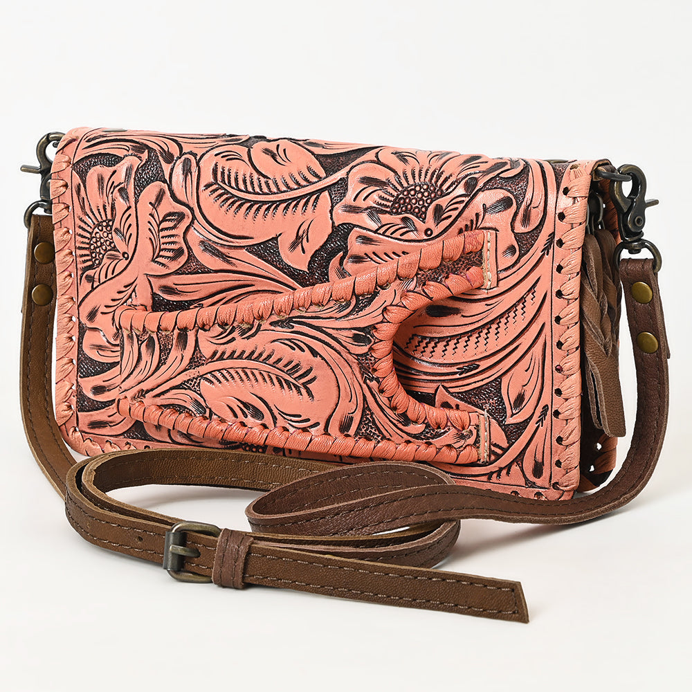 American Darling Clutch Hand Tooled Genuine Leather
