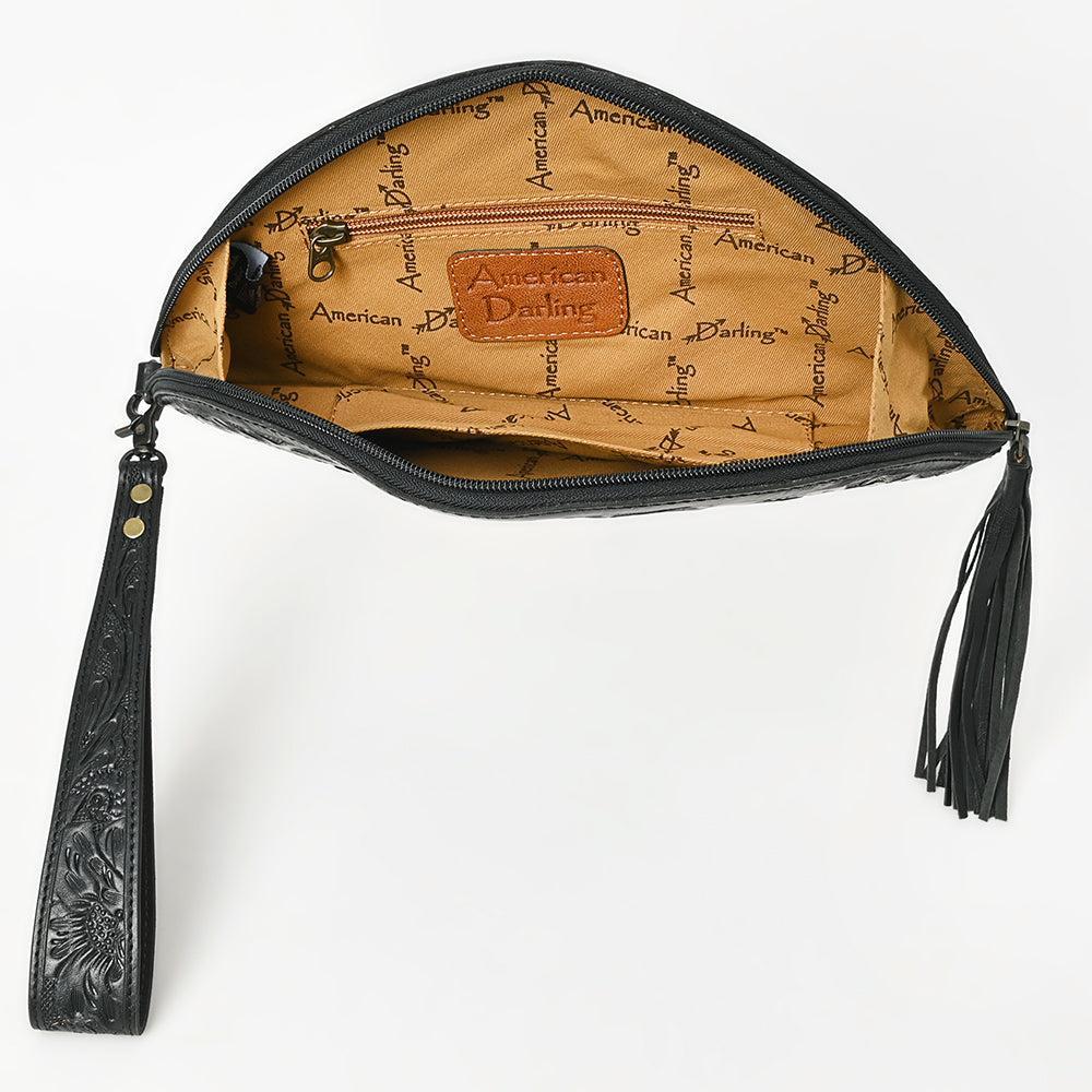 American Darling Clutch Hand Tooled Genuine Leather