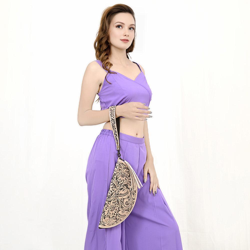American Darling Clutch Hand Tooled Genuine Leather