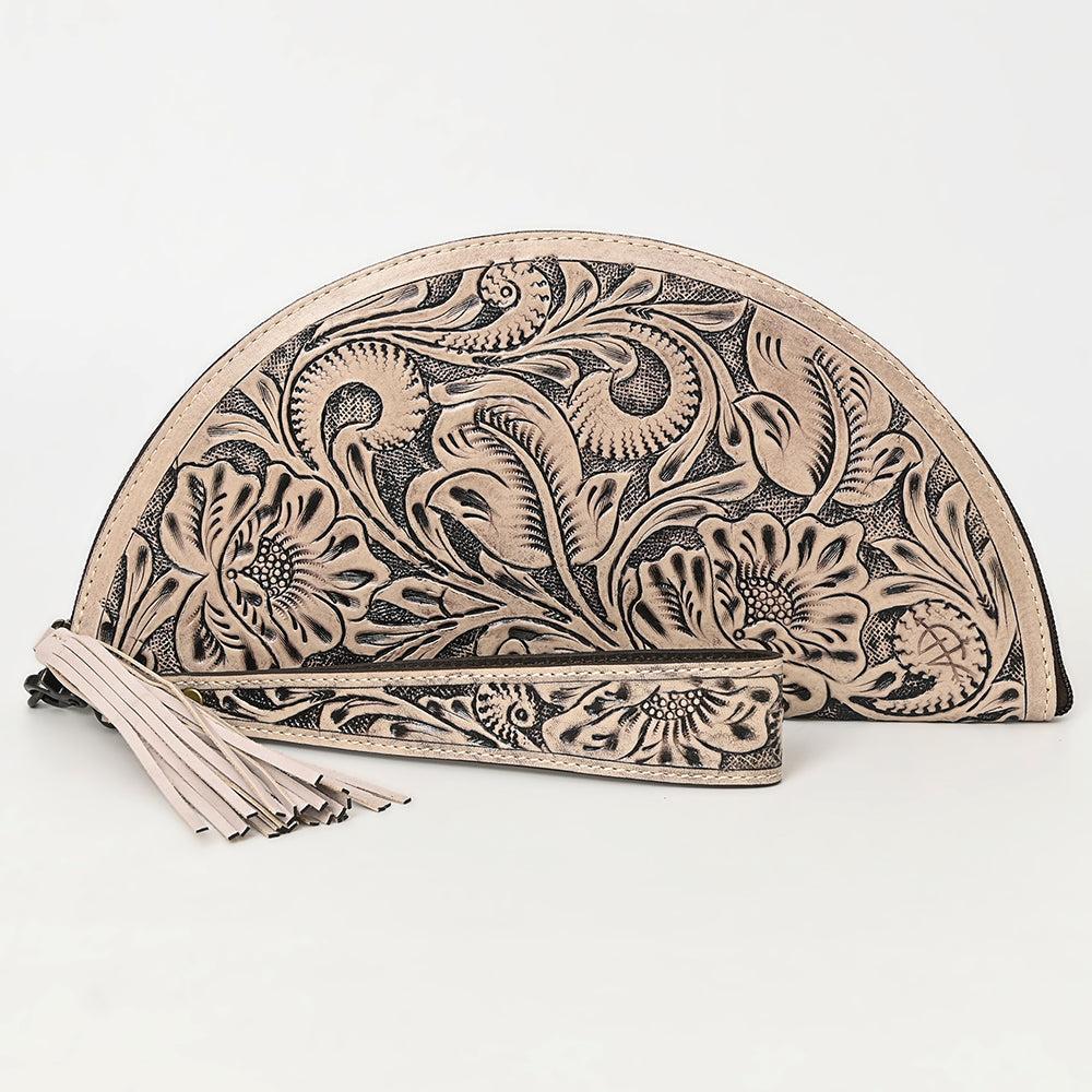 American Darling Clutch Hand Tooled Genuine Leather