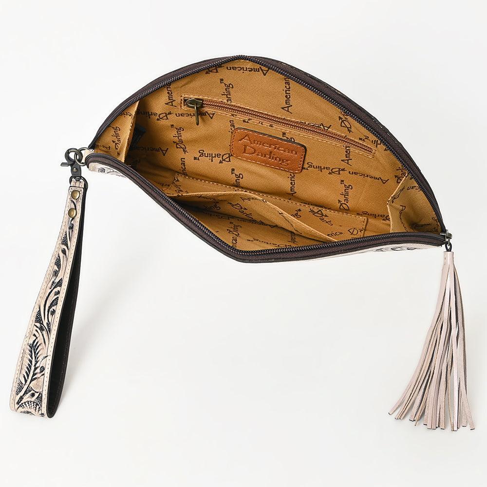American Darling Clutch Hand Tooled Genuine Leather