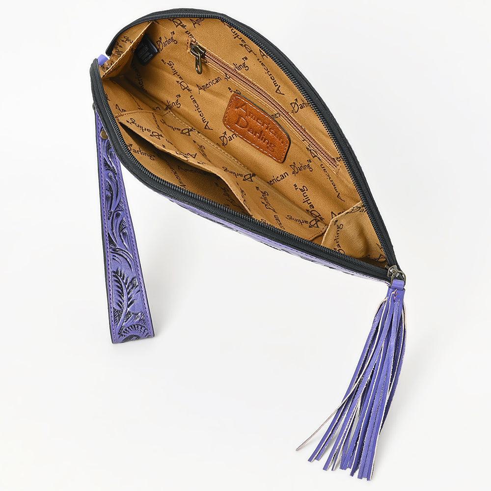American Darling Clutch Hand Tooled Genuine Leather