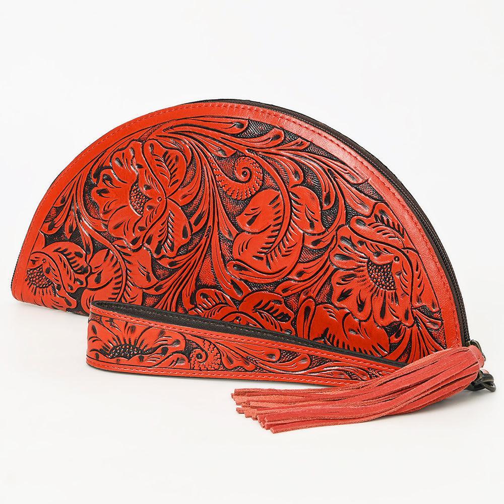 American Darling Clutch Hand Tooled Genuine Leather