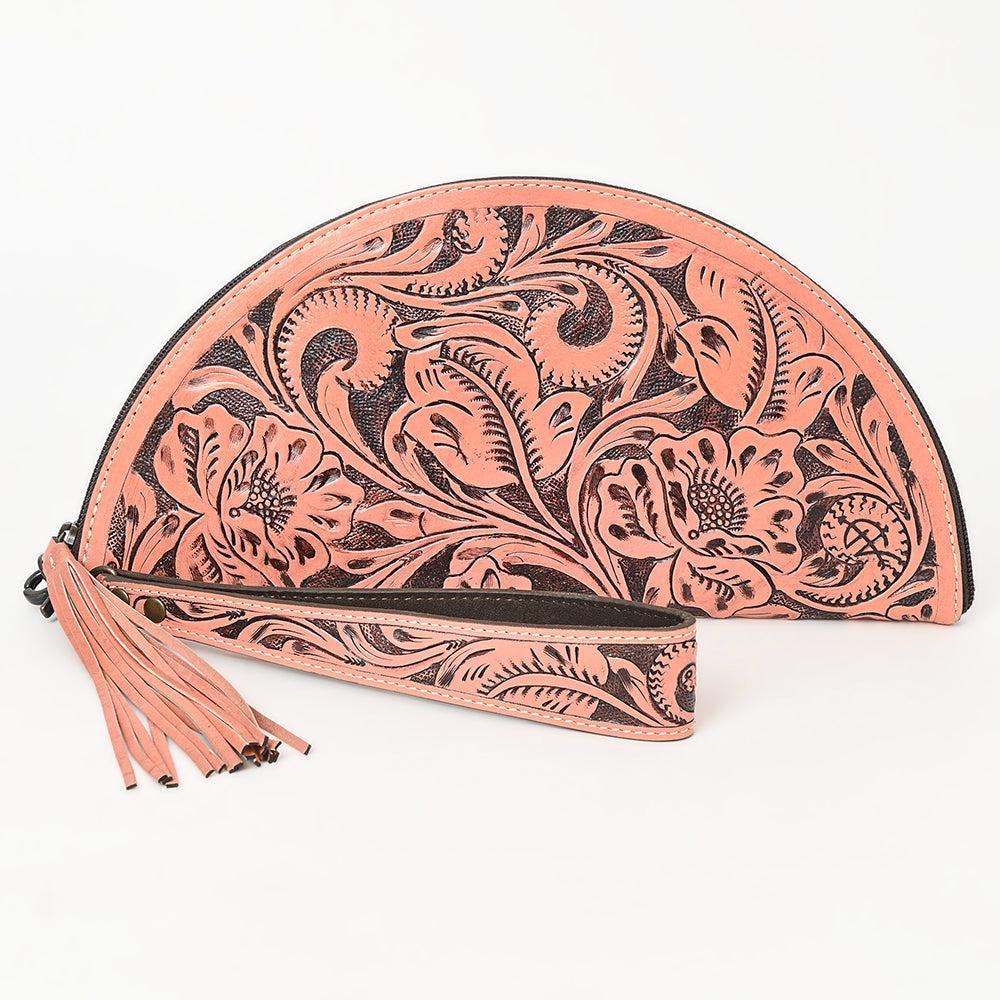 American Darling Clutch Hand Tooled Genuine Leather
