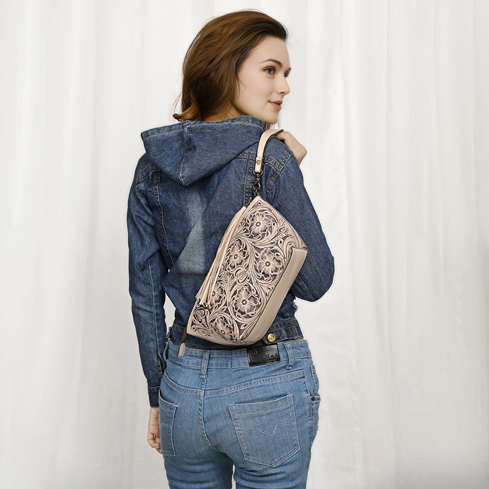 American Darling Hand Tooled Genuine Leather