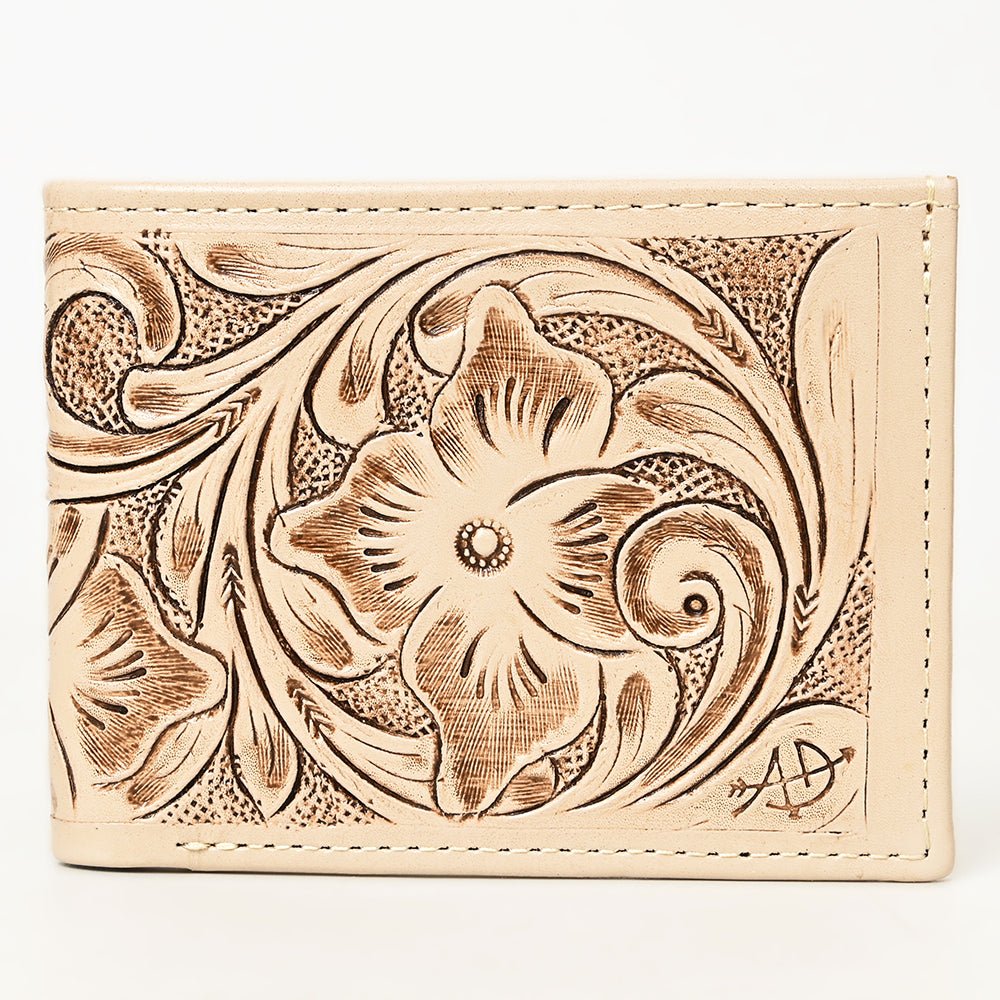 American Darling Wallet Hand Tooled Genuine Leather