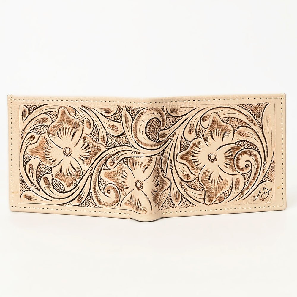 American Darling Wallet Hand Tooled Genuine Leather