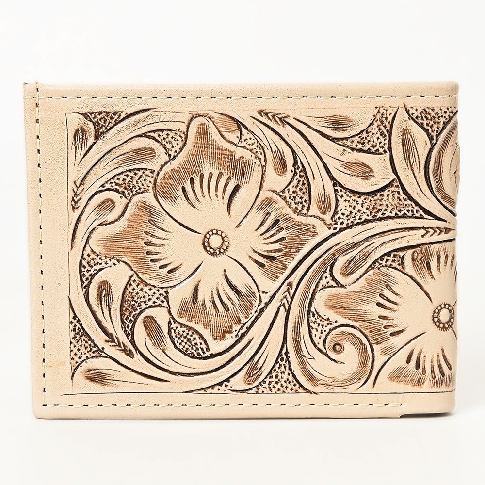 American Darling Wallet Hand Tooled Genuine Leather