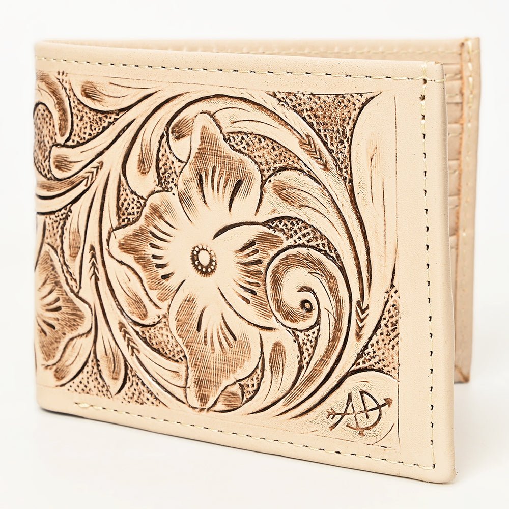 American Darling Wallet Hand Tooled Genuine Leather
