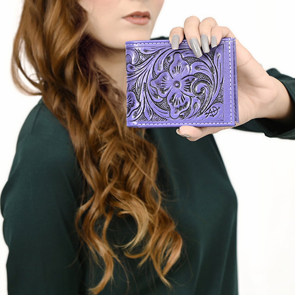 American Darling Wallet Hand Tooled Genuine Leather