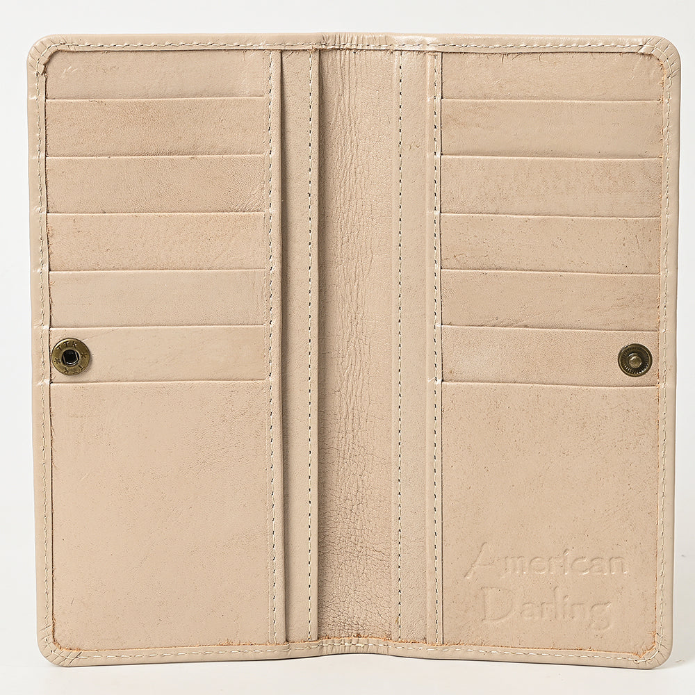 American Darling Wallet Hand Tooled Genuine Leather