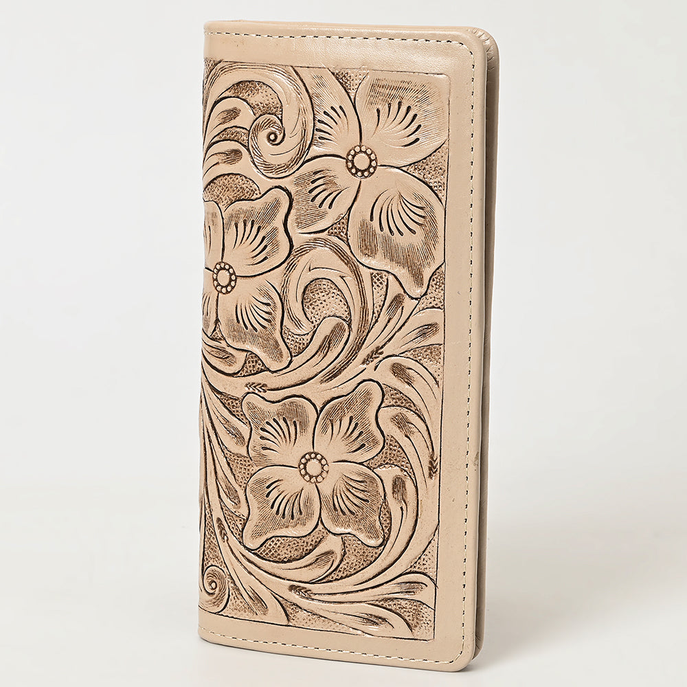 American Darling Wallet Hand Tooled Genuine Leather