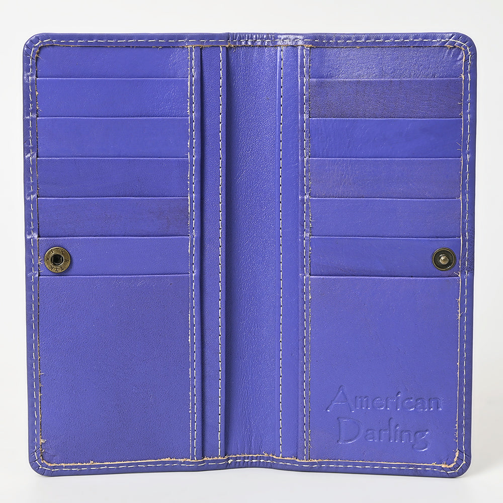American Darling Wallet Hand Tooled Genuine Leather