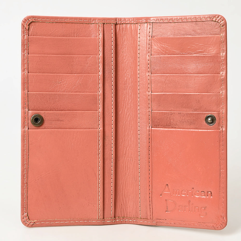 American Darling Wallet Hand Tooled Genuine Leather