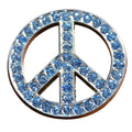 Western Screw Back Concho Sapphire Peace Crystals Headstall Tack Bling
