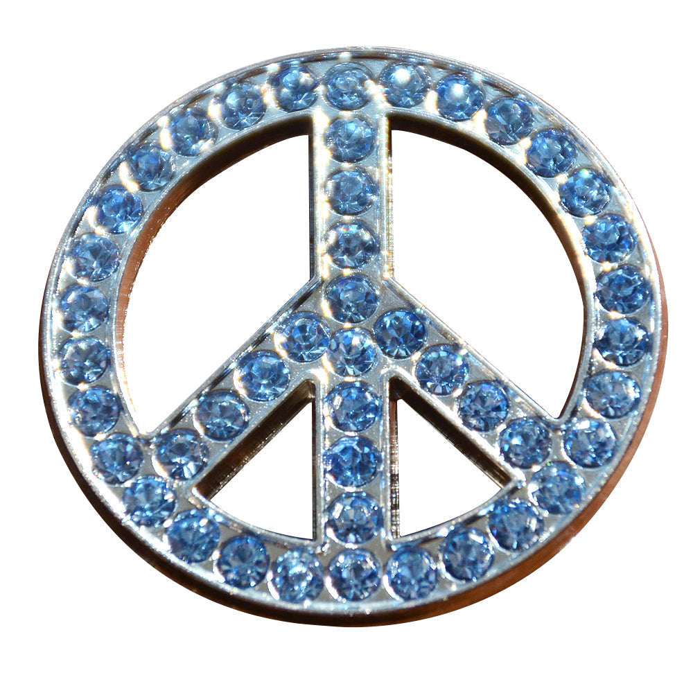 Western Screw Back Concho Sapphire Peace Crystals Headstall Tack Bling