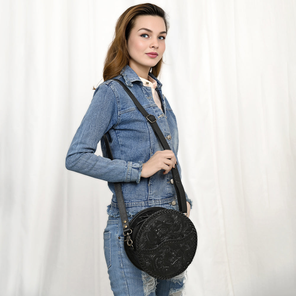 American Darling Canteen Hand Tooled Genuine Leather