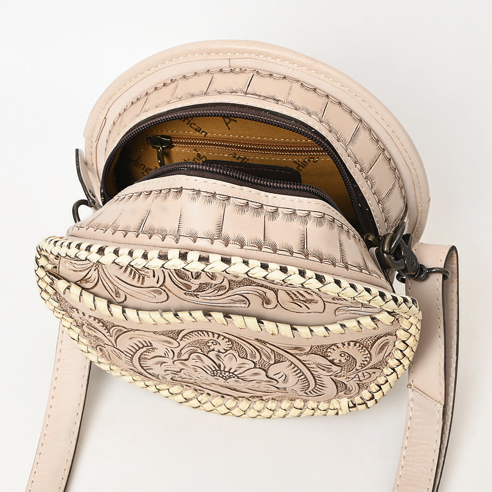 American Darling Canteen Hand Tooled Genuine Leather