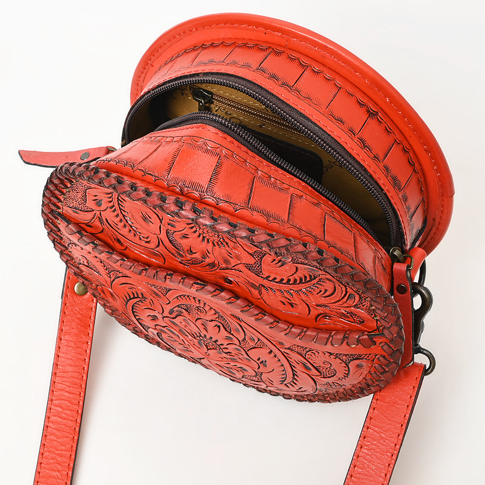 American Darling Canteen Hand Tooled Genuine Leather