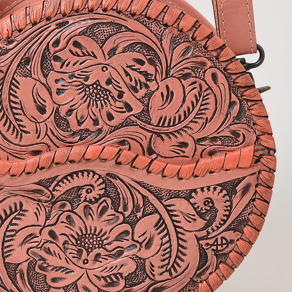 American Darling Canteen Hand Tooled Genuine Leather