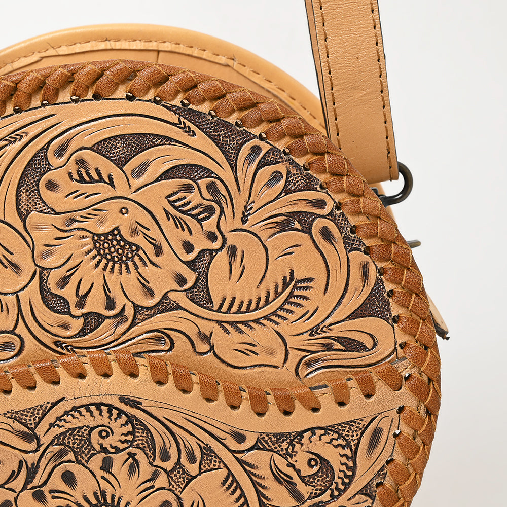 American Darling Canteen Hand Tooled Genuine Leather