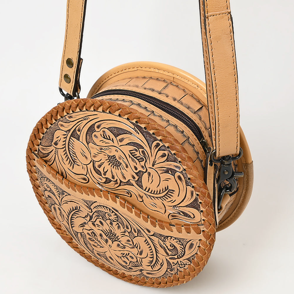American Darling Canteen Hand Tooled Genuine Leather