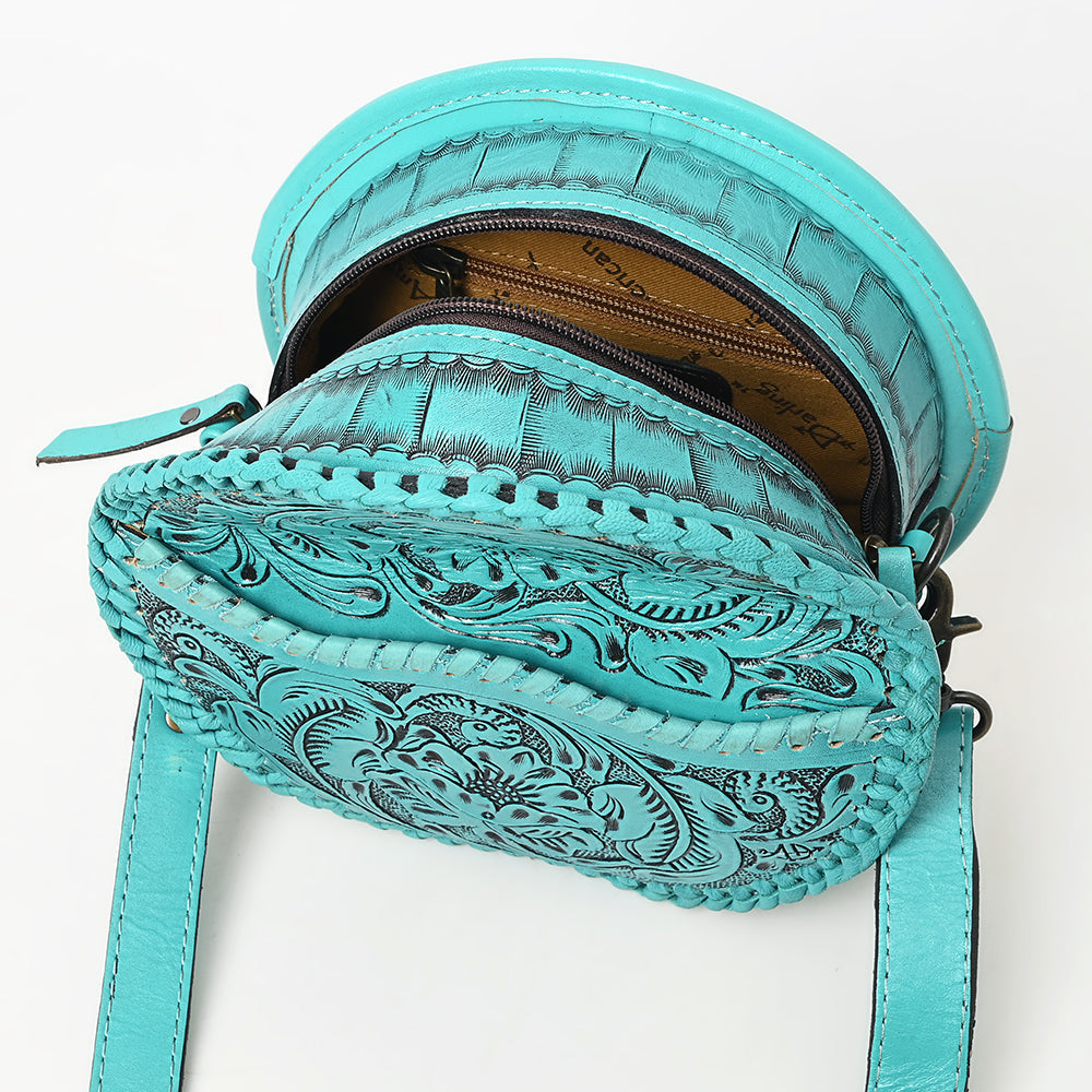 American Darling Canteen Hand Tooled Genuine Leather
